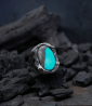 Krazystones ring in solid silver and Turquoise