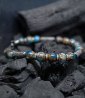 Bracelet en Jaspe Krazystones en argent et diamants.