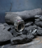 Bague pour homme Krazystones en argent et rubis.