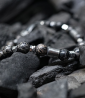 Bracelet Jaspe impérial Krazystones Hématites et argent massif.