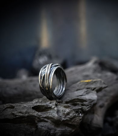 Bague en argent de créateur