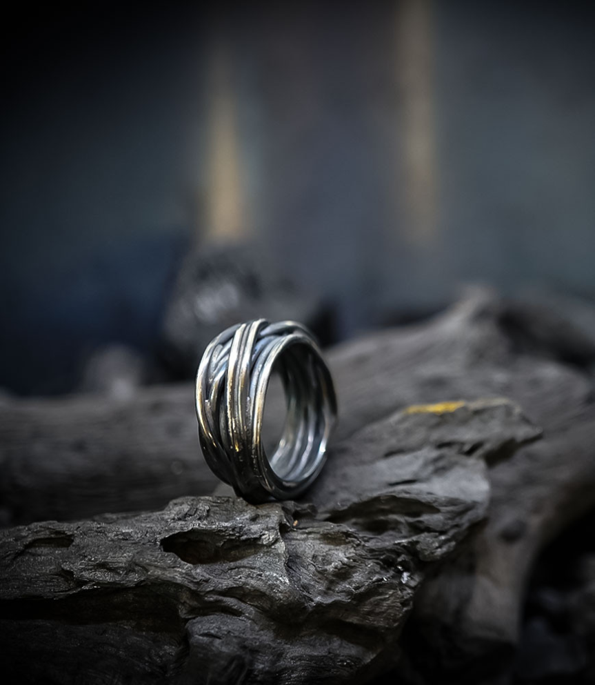 Bague en argent de créateur