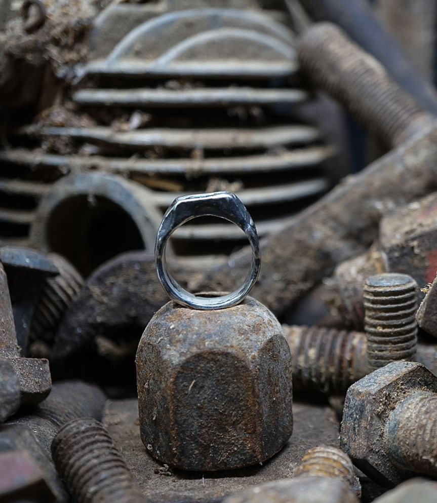 Bague Krazystones en argent et Hématite.