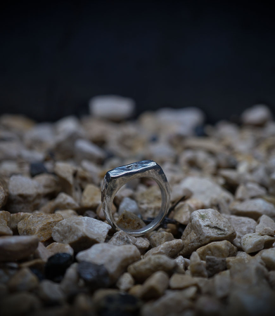 Bague argent et diamant.