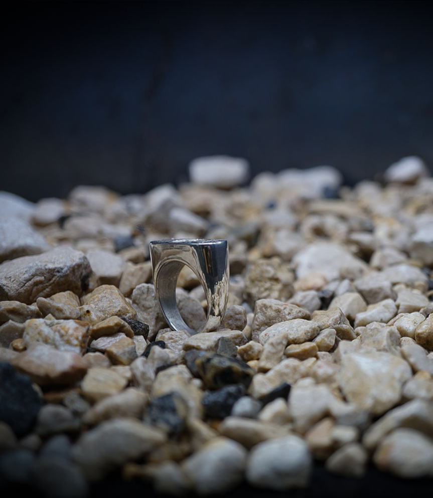 Yellow Sapphire and Diamond Ring in Sterling Silver