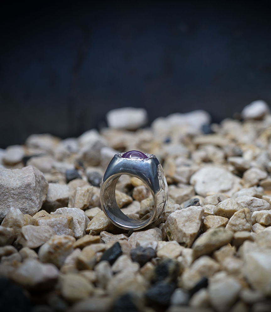 Lovely Storm Collection - Sterling Silver Ruby Ring