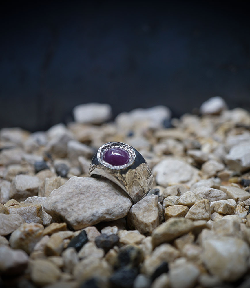 Lovely Storm Collection - Sterling Silver Ruby Ring