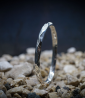 Hammered bangle bracelet.