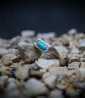 Silver ring with turquoise created by Anthony Barrouyer