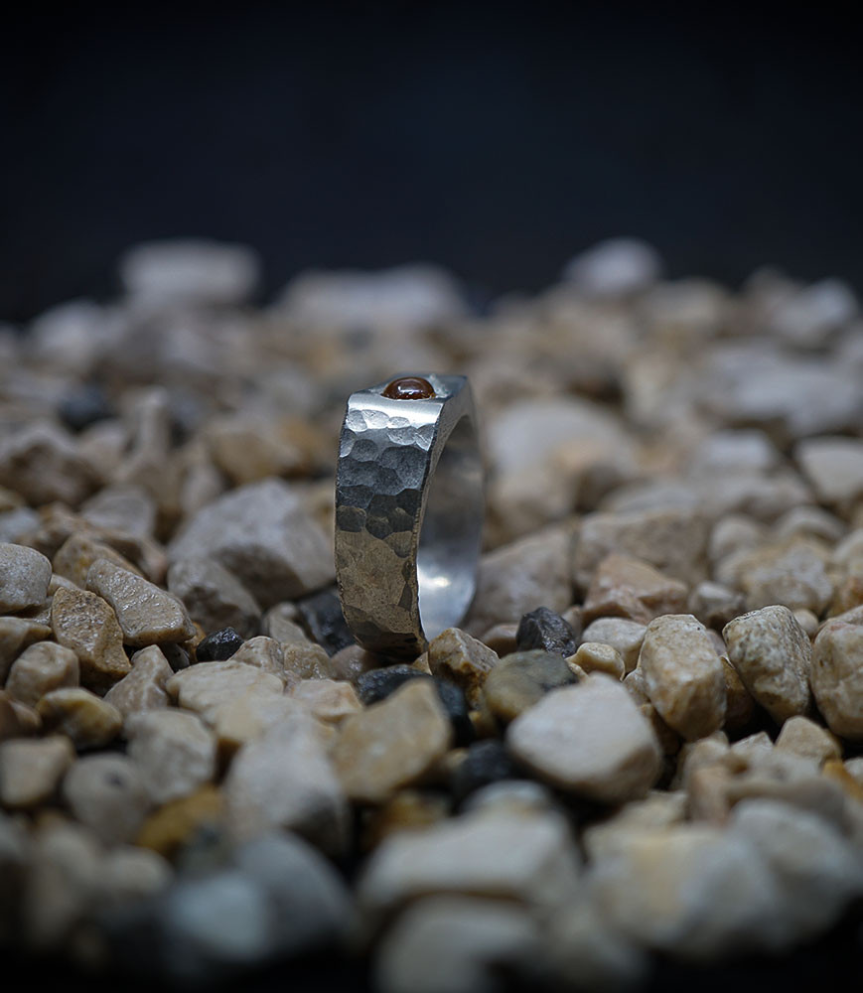 Bague Citrine en argent créée par Anthony Barrouyer