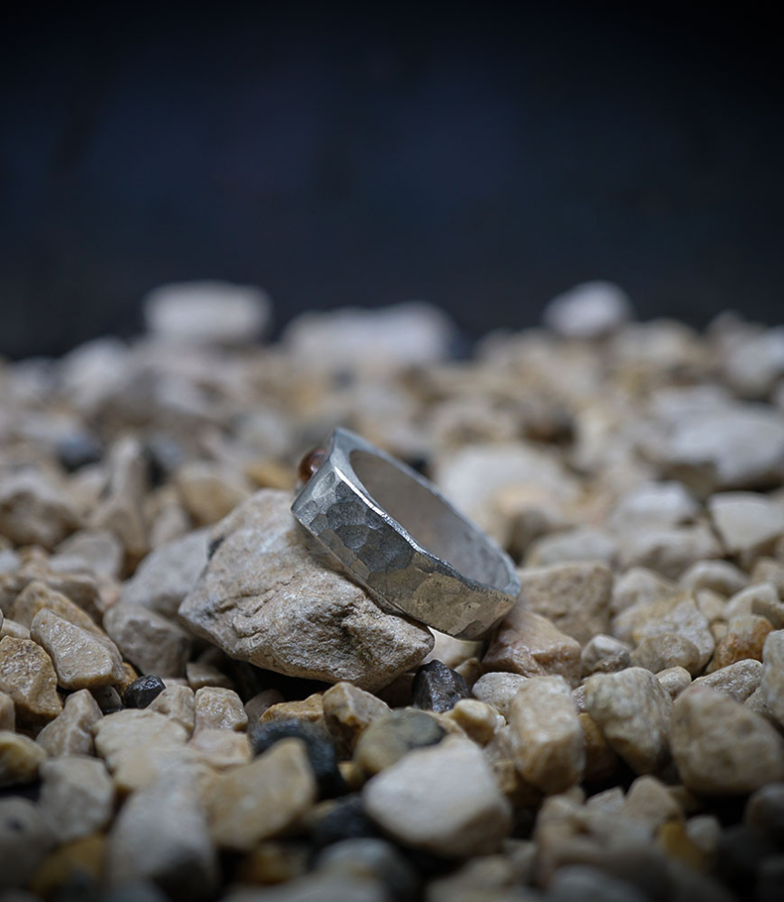 Bague Citrine en argent créée par Anthony Barrouyer