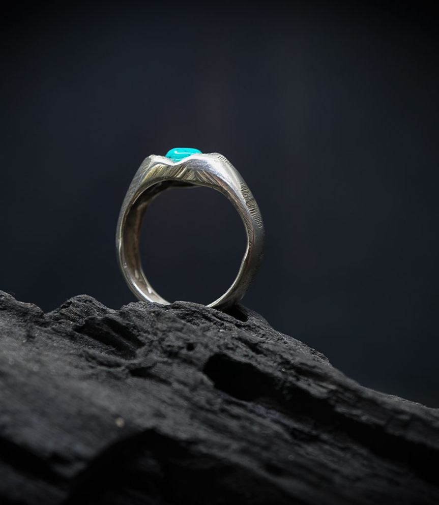 Bague argent et turquoise collection Krazystones