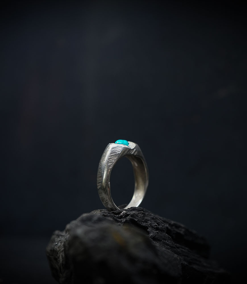 Bague argent et turquoise collection Krazystones