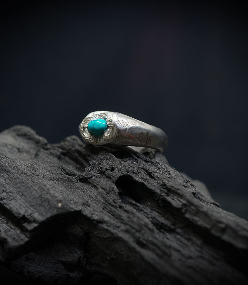 Bague argent et turquoise collection Krazystones