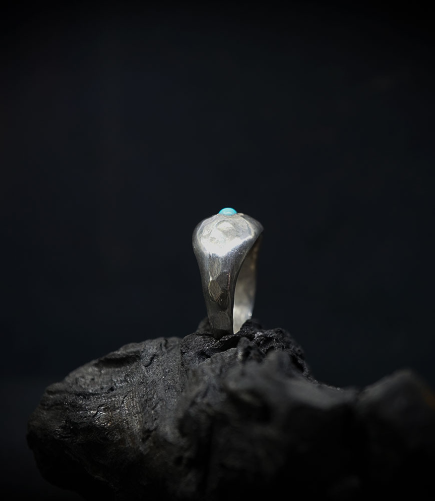 Bague Krazystones en argent et turquoise