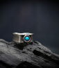 Bague Krazystones en argent et turquoise.