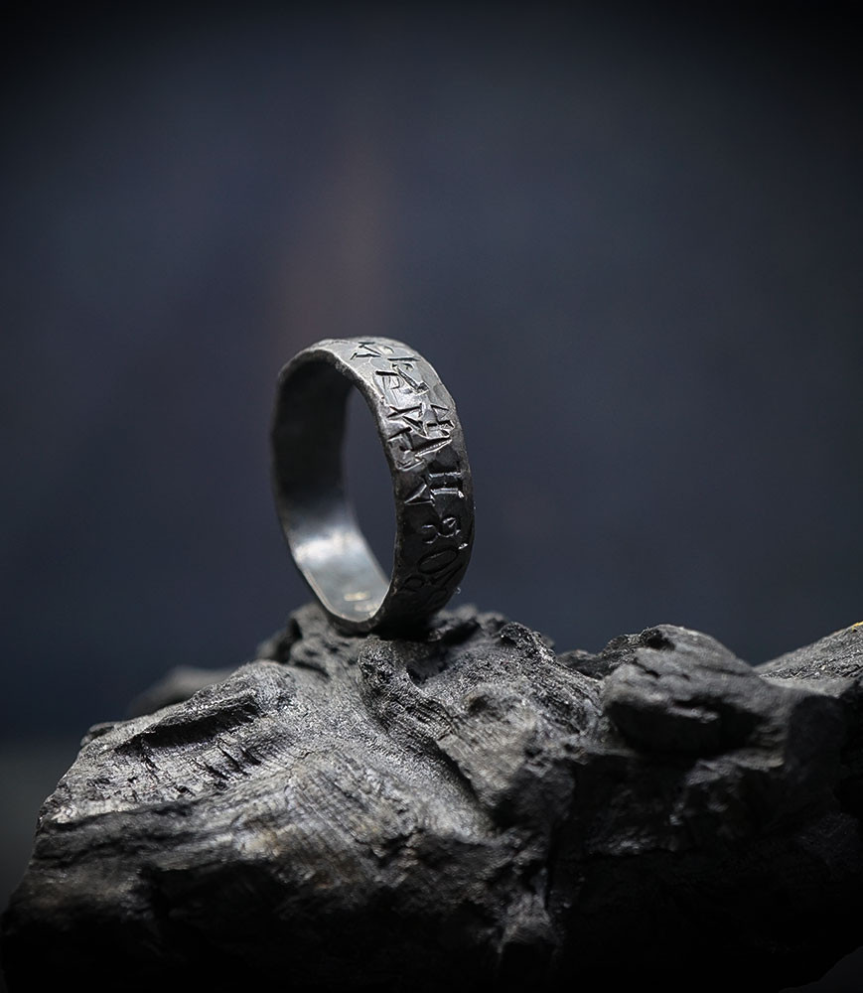Solid silver ring by Krazystones.