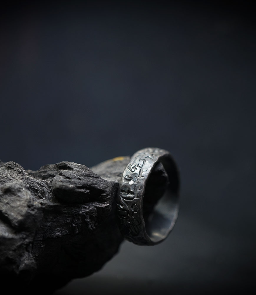 Solid silver ring by Krazystones.