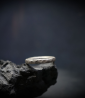 Hammered silver ring from the Krazystones collection.