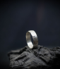 Hammered ring by Krazystones in solid silver.