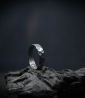 Anneau Krazystones en argent martelé.