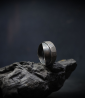 Hammered silver ring by Krazystones.