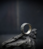 hammered silver ring.