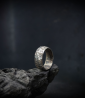 bague argent martelée.