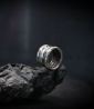 bague argent martelée.