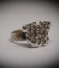 Bague gaufre en Argent Massif.