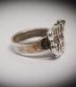 Bague gaufre en Argent Massif.