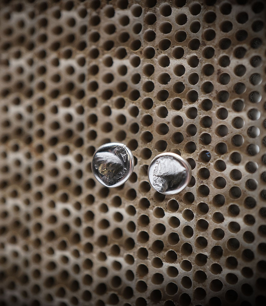 Boucles d'oreilles martelet en Argent Massif.