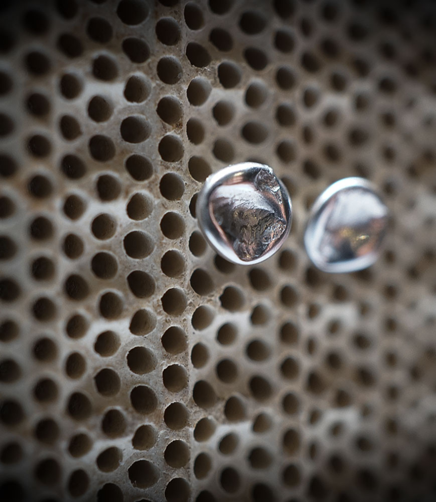 Boucles d'oreilles martelet en Argent Massif.