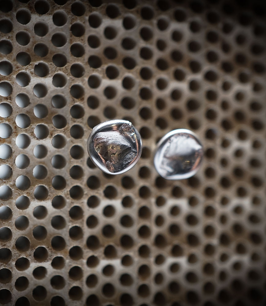 Boucles d'oreilles martelet en Argent Massif.