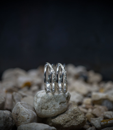 Bague en argent massif pièce unique Lovely Storm.