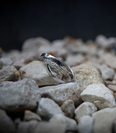 Bague 3 anneaux en argent massif.