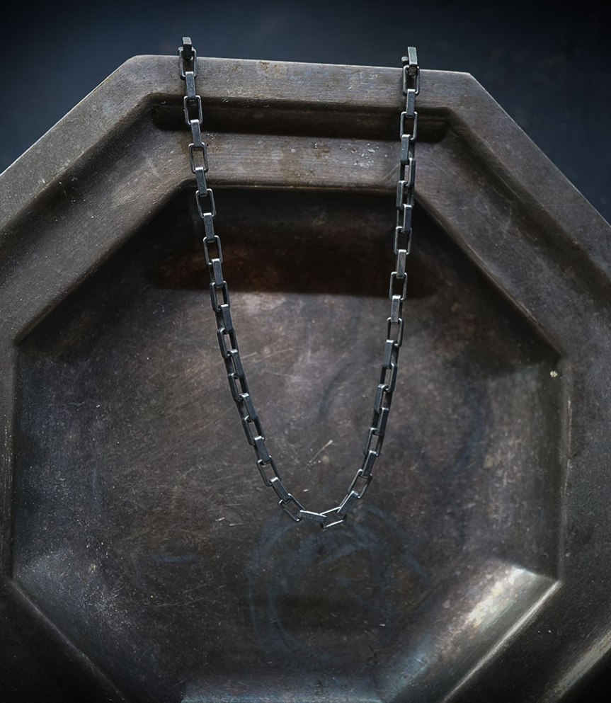 Collier en argent massif farication Anthony Barrouyer.