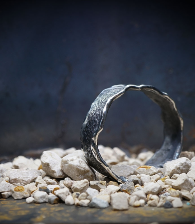 Bracelet jonc en argent 925/1000 signé Lovely Storm.