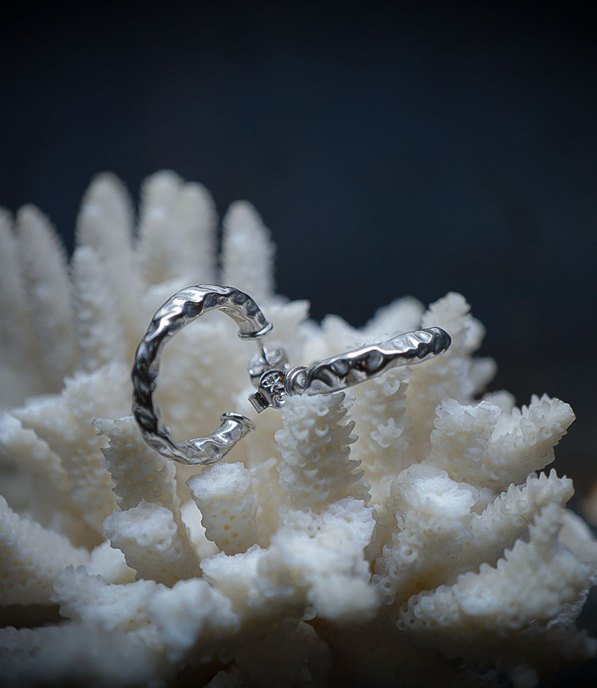 Créole martelet en argent 925/1000