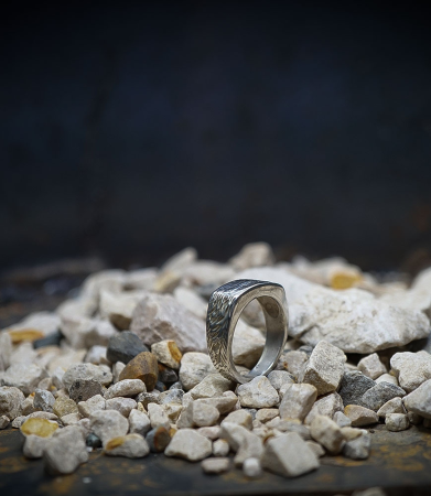 Bague en argent massif pièce unique Lovely Storm.